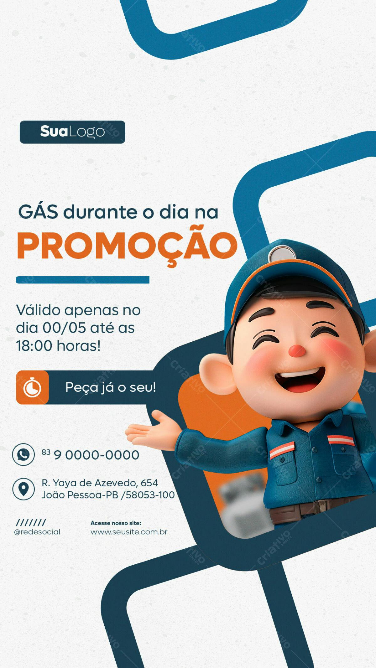 Flyer de Promoção de Gás PSD Editável