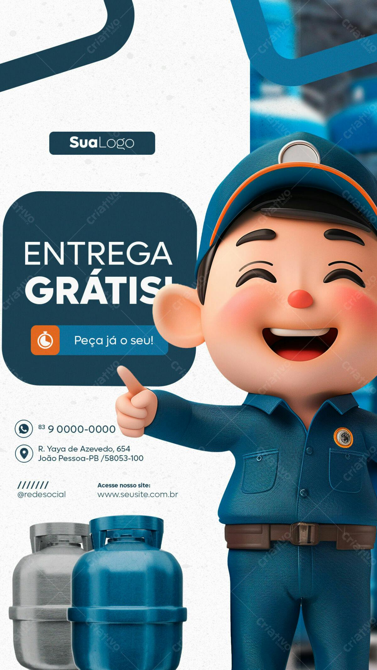 Flyer Entrega Grátis PSD Editável