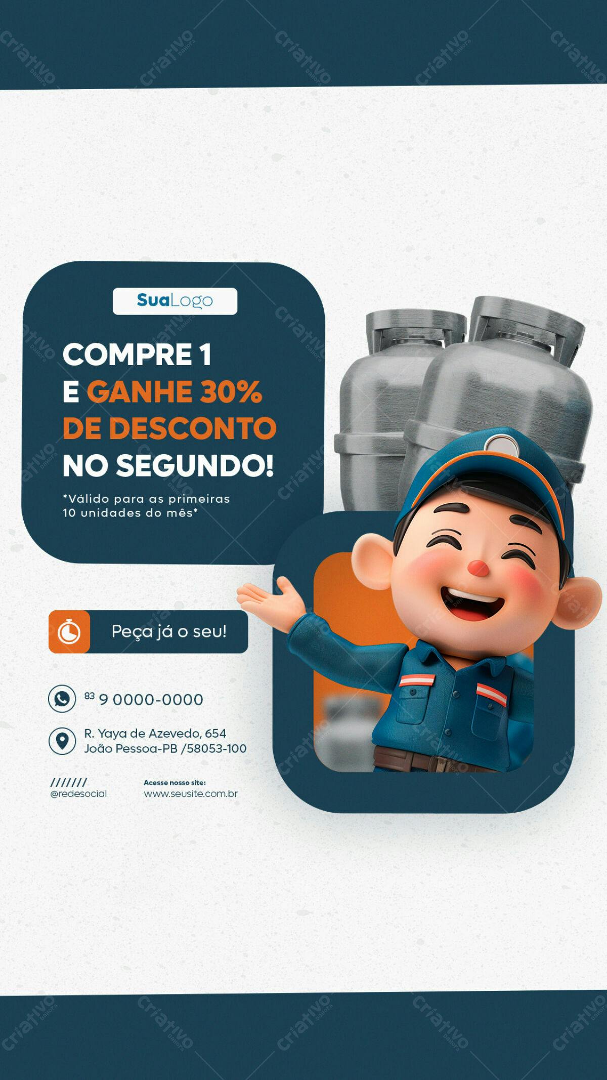 Flyer para Promoção de Gás PSD Editável