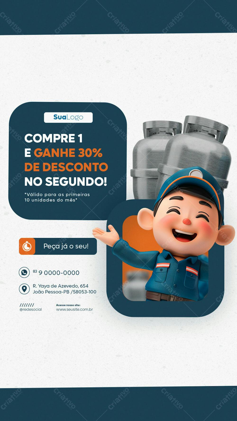 Gás Distribuidora Cozinha Social Media Post Story