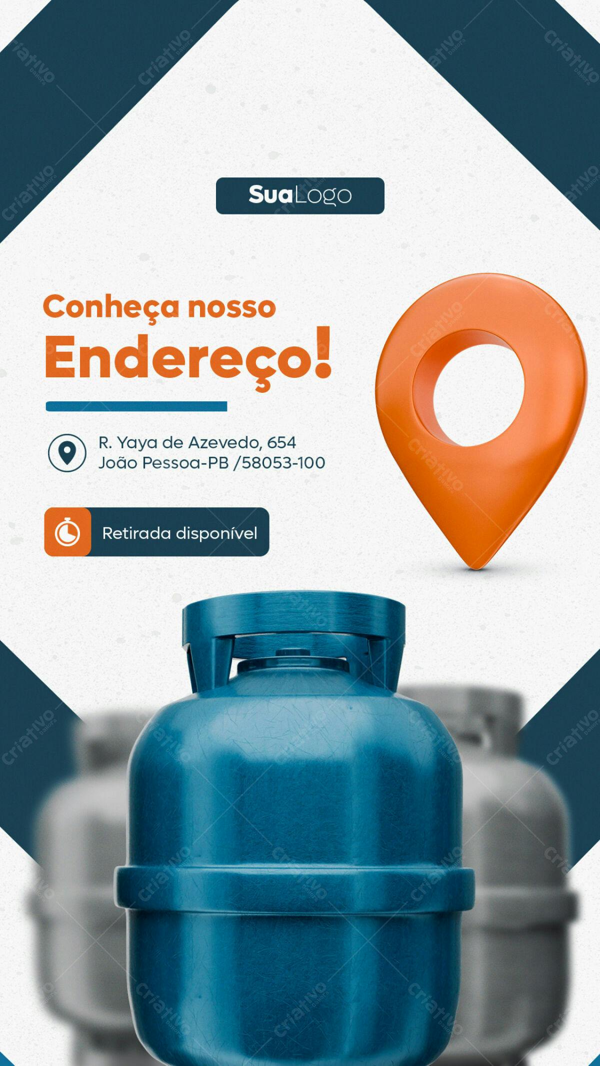 Flyer para Localização de Empresa PSD Editável