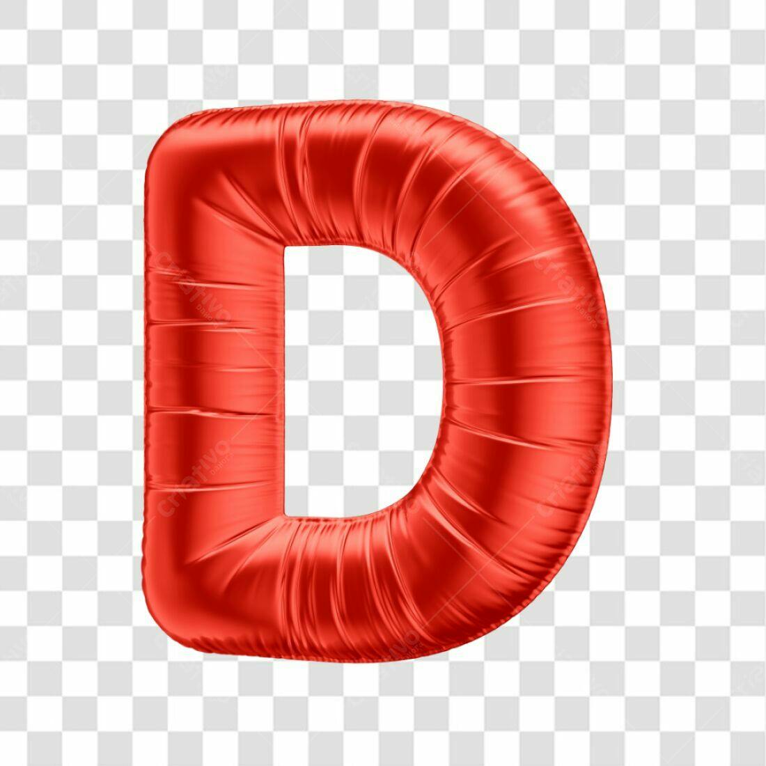 Icone Alfabeto Letra D Vermelha PNG com fundo transparente