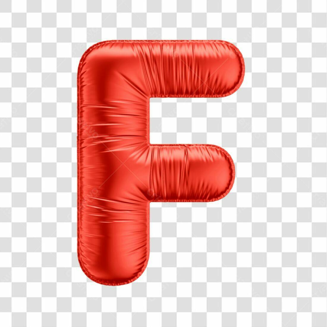 Icone Letra F Balão Vermelho PNG com fundo transparente