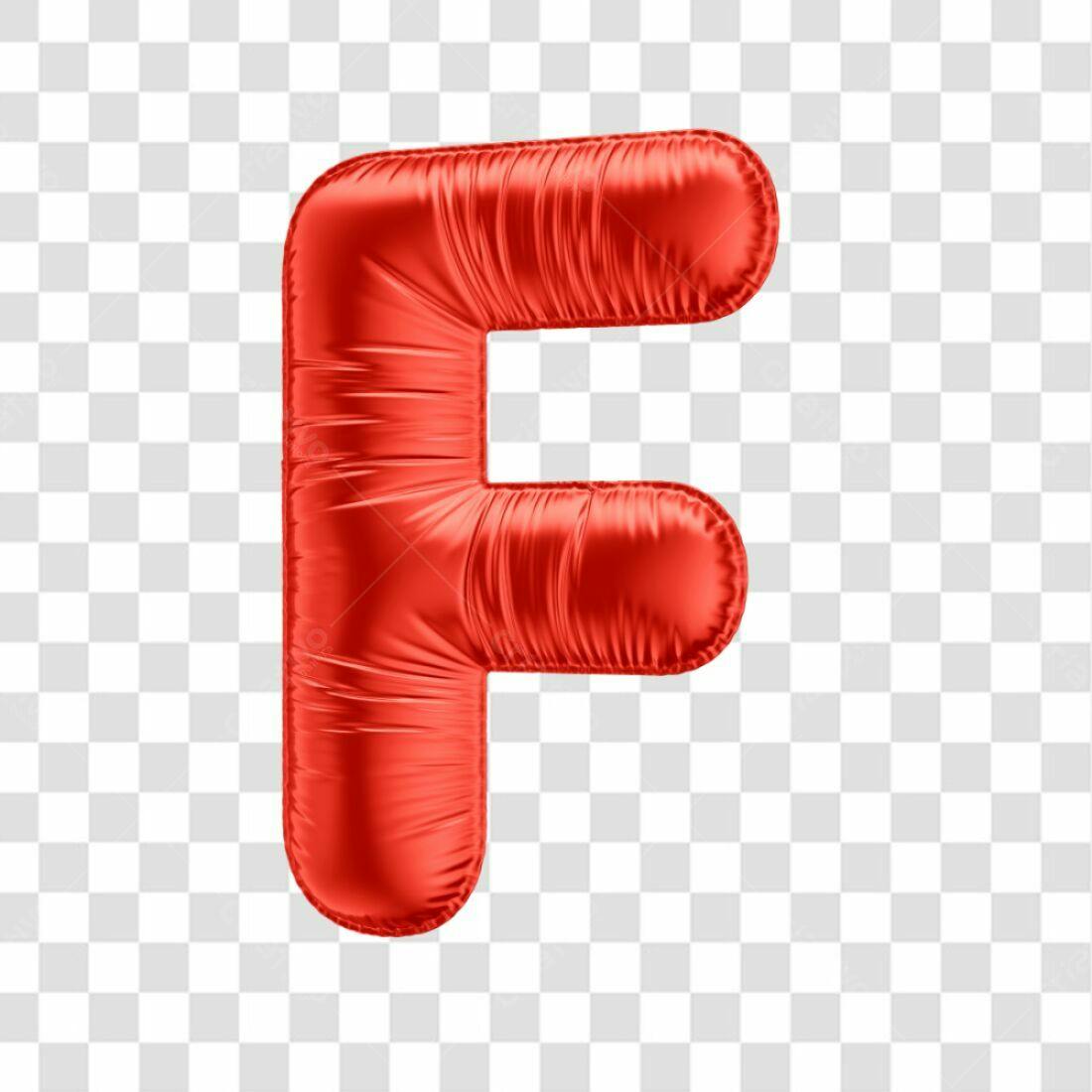 Icone Letra F Balão Vermelho PNG com fundo transparente