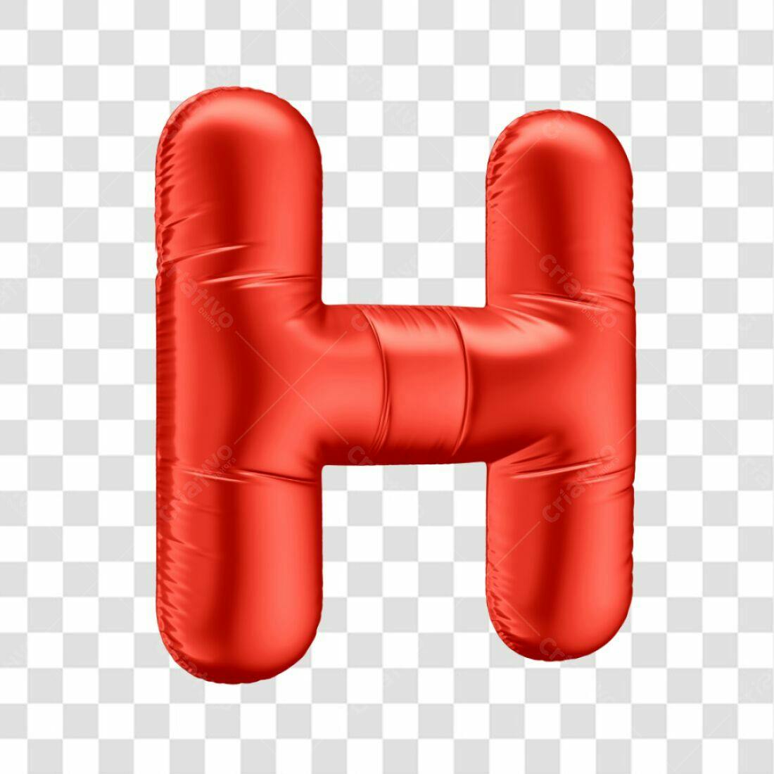 Icone Letra H Balão Vermelho PNG com fundo transparente