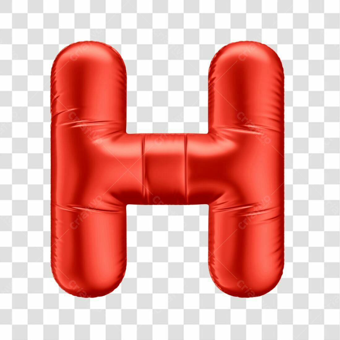 Icone Letra H Balão Vermelho PNG com fundo transparente