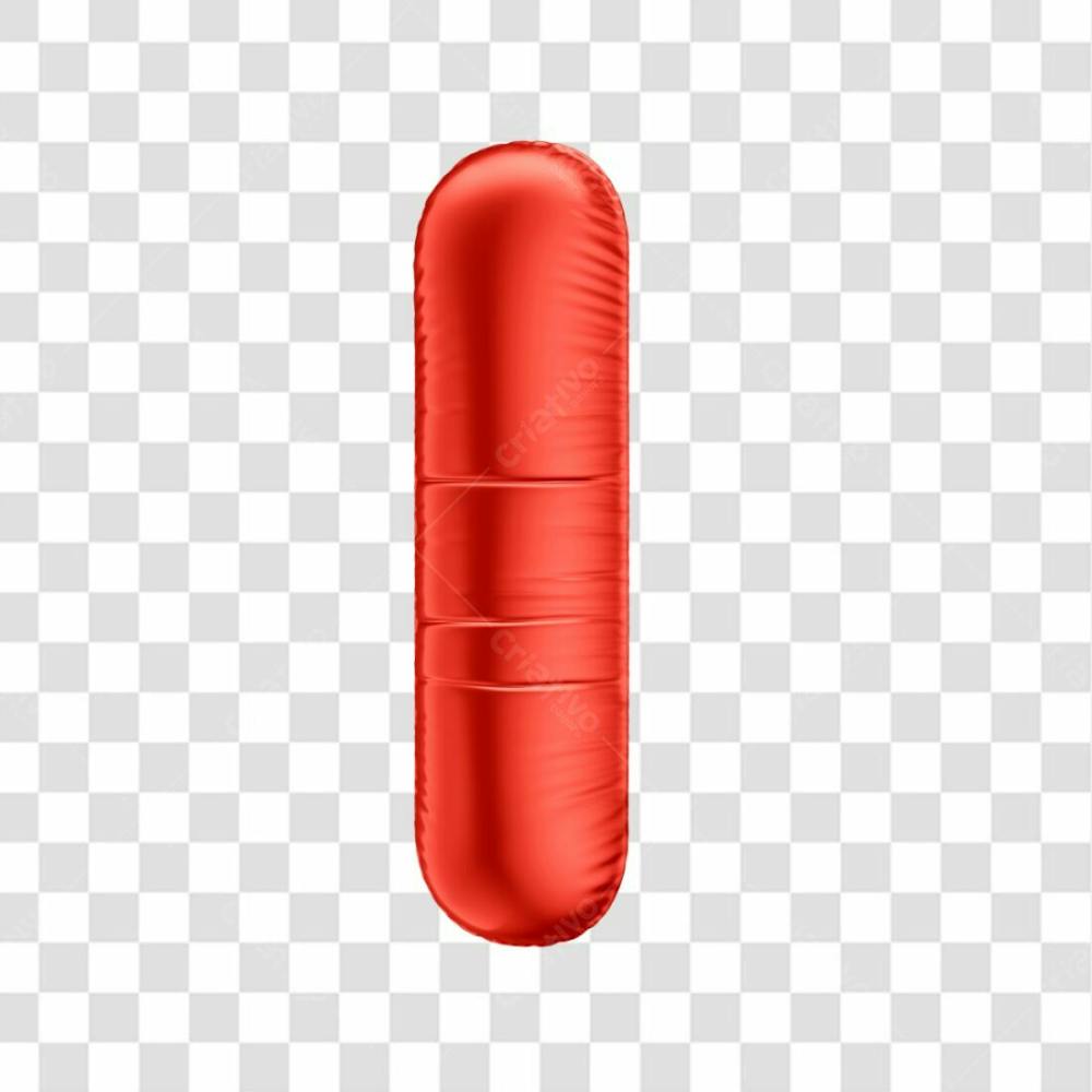 Alfabeto Letra I Em 3D Formato De Balão Vermelho Comemoração Dia Dos Namorados Casamento Amor Aniversario Luxo Fundo Transparente