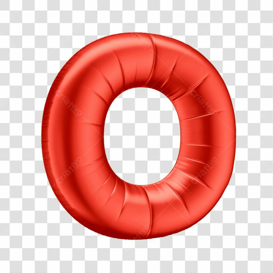 Icone Letra O Vermelha PNG com fundo transparente