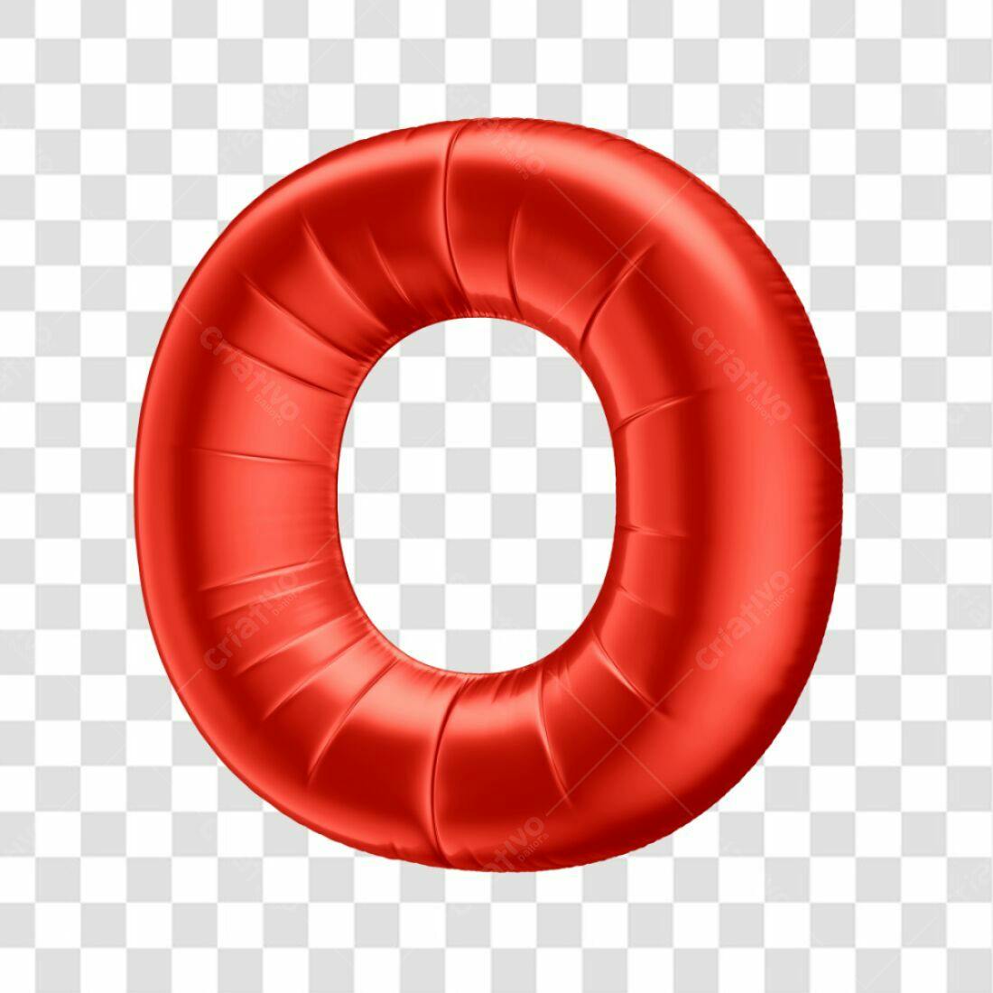 Icone Letra O Vermelha PNG com fundo transparente
