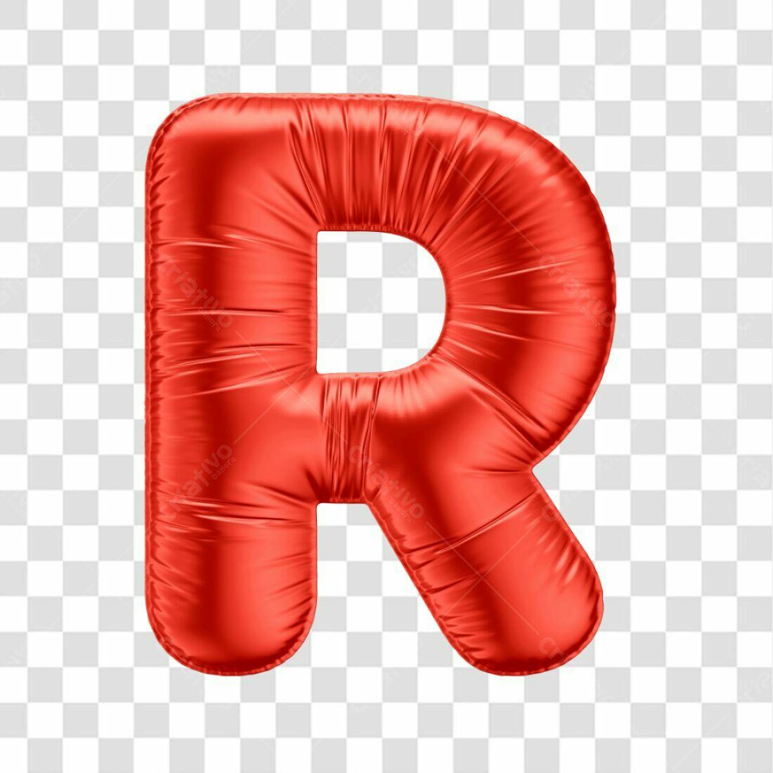 Icone Letra R Balão Vermelho PNG com fundo transparente