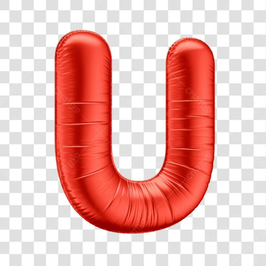 Icone Letra U Balão Vermelho PNG com fundo transparente