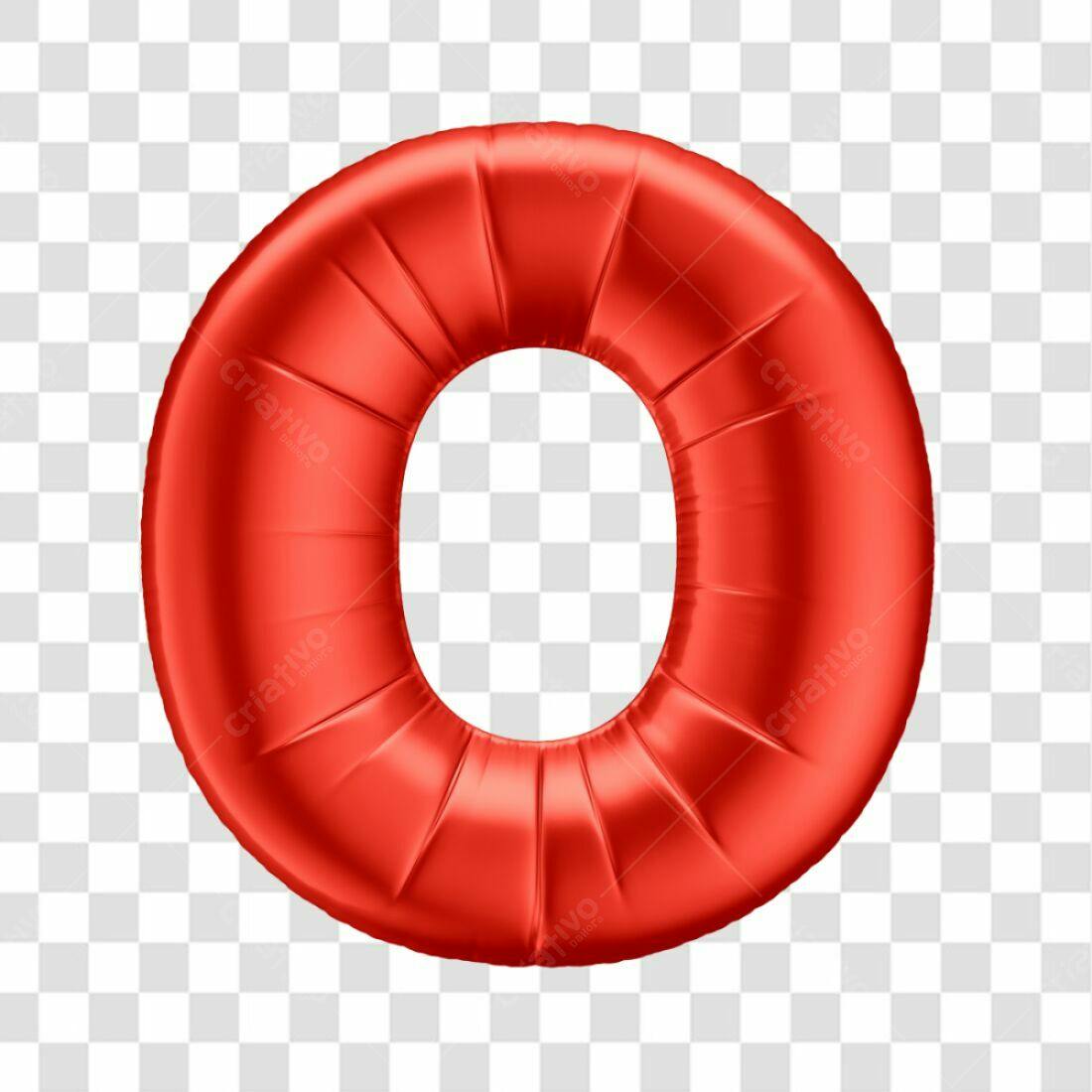 Icone Alfabeto Letra O Vermelho PNG com fundo transparente