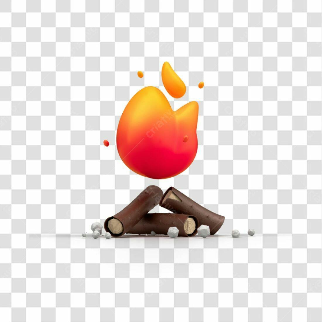 Icone Fogo Acampamento PNG com fundo transparente