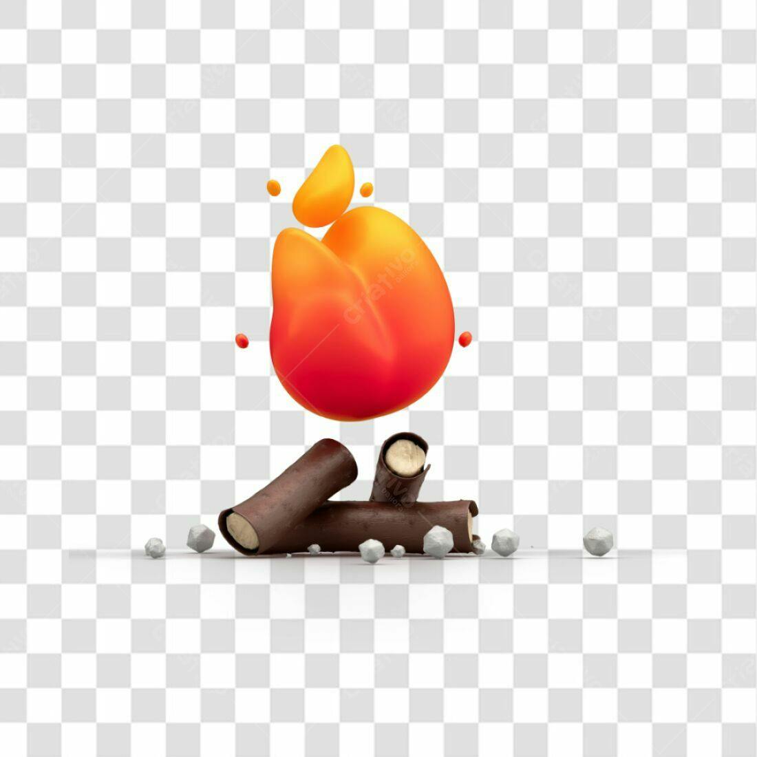 Icone Fogo Acampamento PNG com fundo transparente