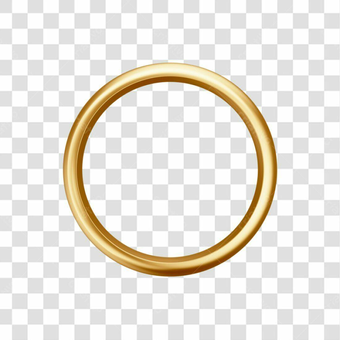 Moldura Circular Dourada PNG com fundo transparente