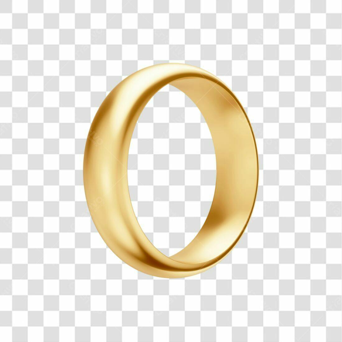 Icone Anel de Casamento Dourado PNG com fundo transparente