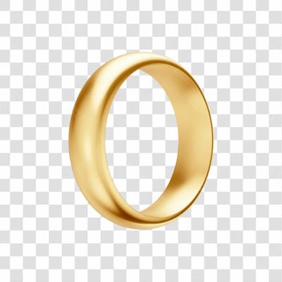 Asset 3D Aliança Dourada Casamento Noivado Compromisso Com Fundo Transparente Copiar