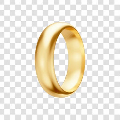 Asset 3D Aliança Dourada Casamento Noivado Compromisso Com Fundo Transparente Copiar