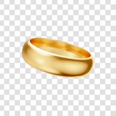 Asset 3D Aliança Dourada Casamento Noivado Compromisso Com Fundo Transparente Copiar