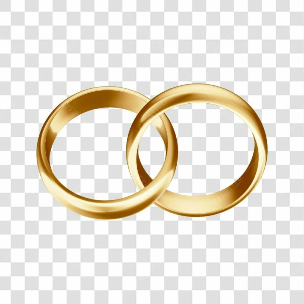 Asset 3D Aliança Dourada Casamento Noivado Compromisso Com Fundo Transparente Copiar