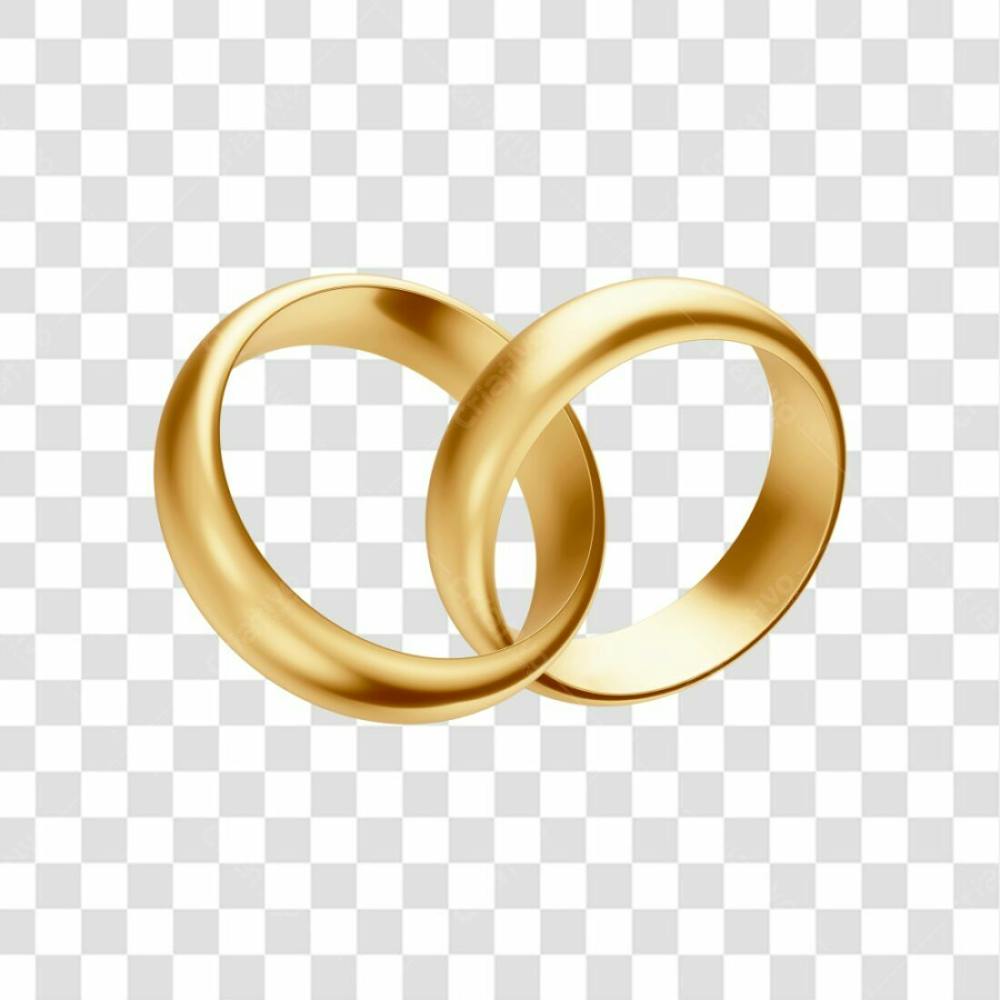 Asset 3D Aliança Dourada Casamento Noivado Compromisso Com Fundo Transparente Copiar