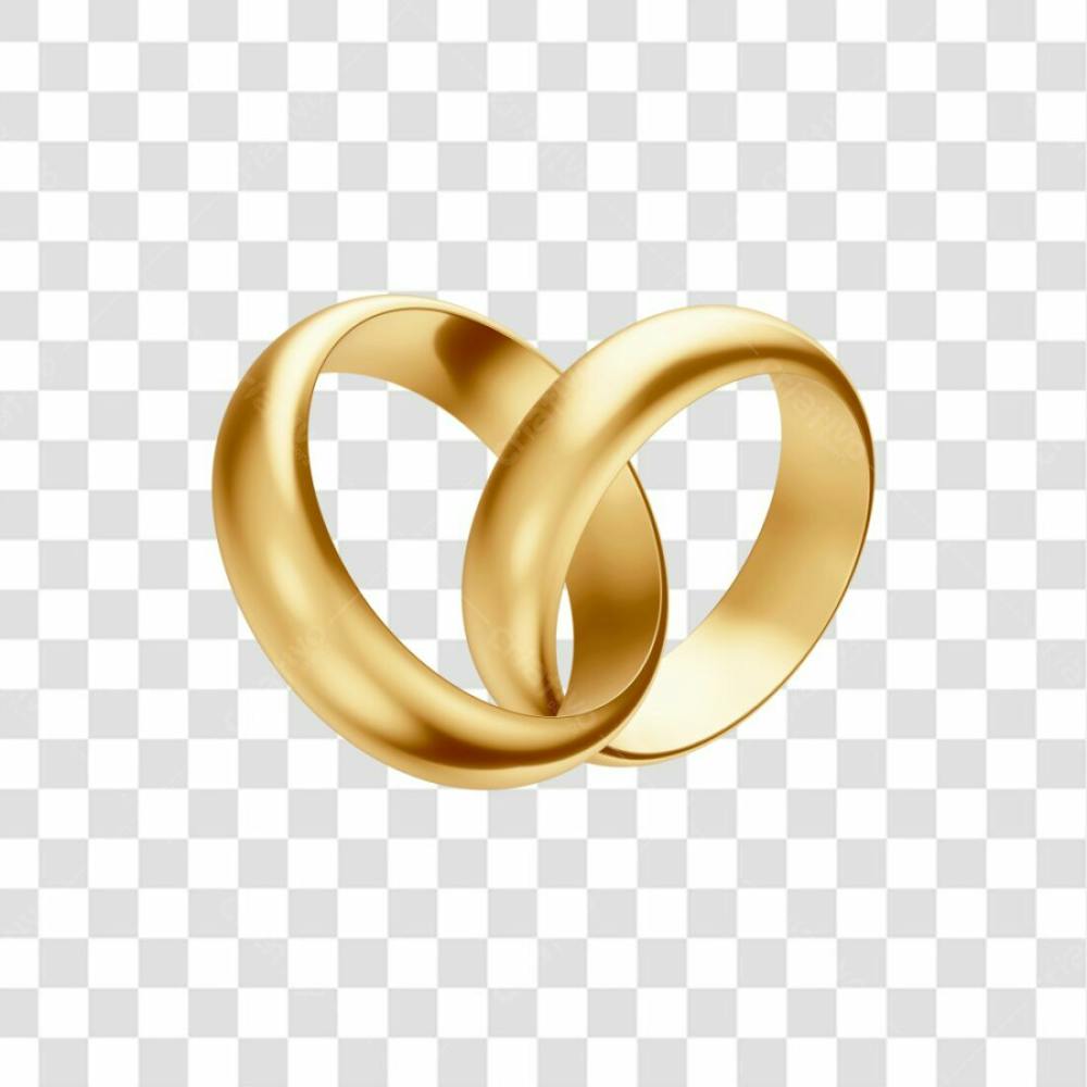 Asset 3D Aliança Dourada Casamento Noivado Compromisso Com Fundo Transparente Copiar