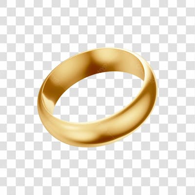 Asset 3D Aliança Dourada Casamento Noivado Compromisso Com Fundo Transparente Copiar