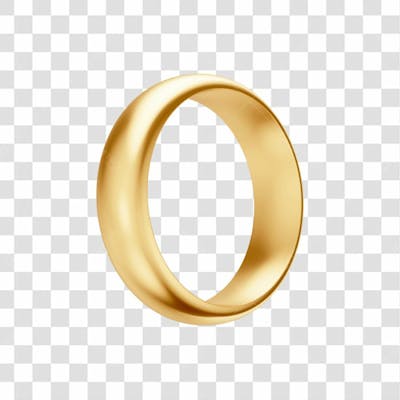 Asset 3D Aliança Dourada Casamento Noivado Compromisso Com Fundo Transparente Copiar