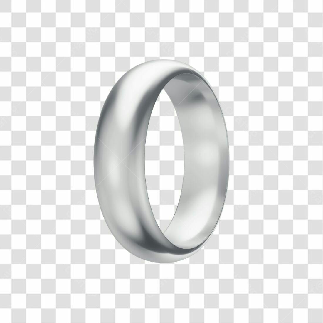 Icone Aliança Prata PNG com fundo transparente