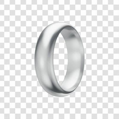 Asset 3D Aliança Prata Casamento Noivado Compromisso Com Fundo Transparente Copiar 2