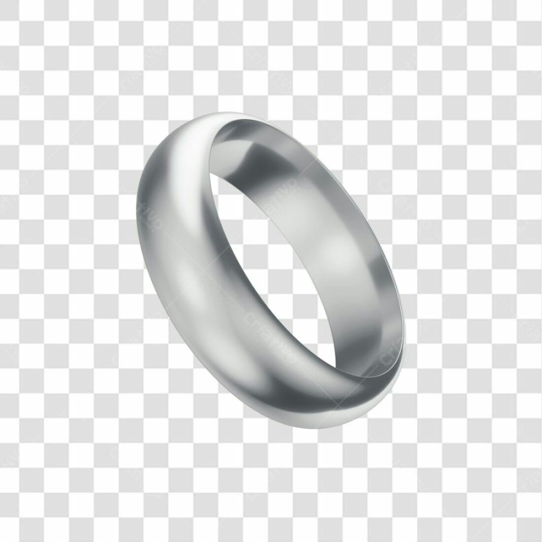 Icone Aliança Prata PNG com fundo transparente