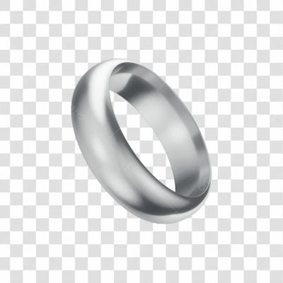 Asset 3D Aliança Prata Casamento Noivado Compromisso Com Fundo Transparente Copiar 2
