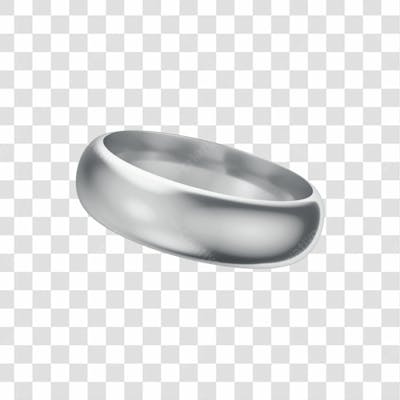 Asset 3D Aliança Prata Casamento Noivado Compromisso Com Fundo Transparente Copiar 2