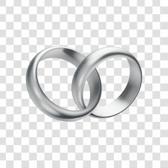 Asset 3d aliança prata casamento noivado compromisso com fundo transparente copiar 2