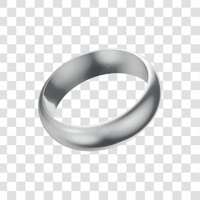 Asset 3D Aliança Prata Casamento Noivado Compromisso Com Fundo Transparente Copiar 2
