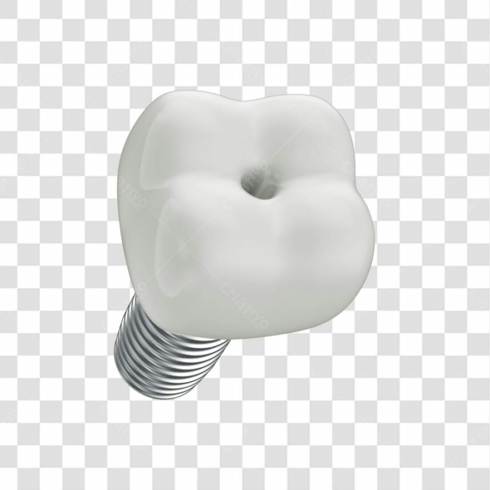 Asset 3D Dente Em 3D Para Implante Dentário Com Fundo Transparente Copiar