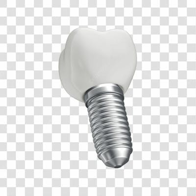 Asset 3D Dente Em 3D Para Implante Dentário Com Fundo Transparente Copiar