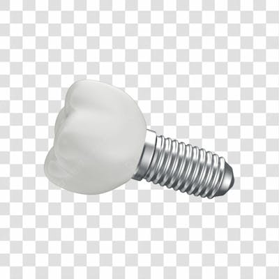 Asset 3D Dente Em 3D Para Implante Dentário Com Fundo Transparente Copiar