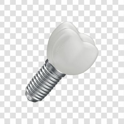 Asset 3D Dente Em 3D Para Implante Dentário Com Fundo Transparente Copiar