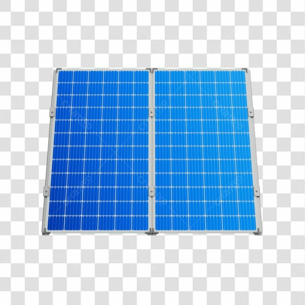 Asset 3D Energia Solar Placa Solar Azul Fotovotaica Isolada Com Fundo Transparente Copiar