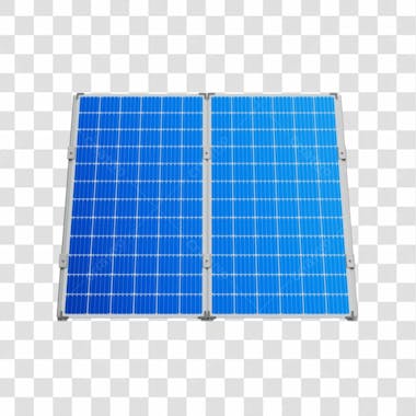 Asset 3d energia solar placa solar azul fotovotaica isolada com fundo transparente copiar