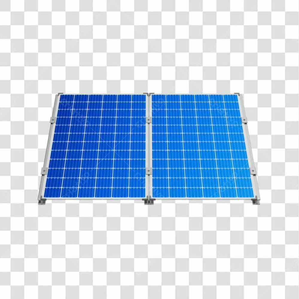 Asset 3D Energia Solar Placa Solar Azul Fotovotaica Isolada Com Fundo Transparente Copiar