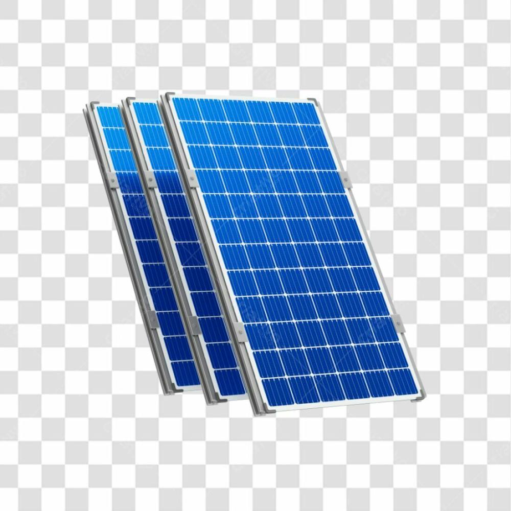 Asset 3D Energia Solar Placa Solar Azul Fotovotaica Isolada Com Fundo Transparente Copiar