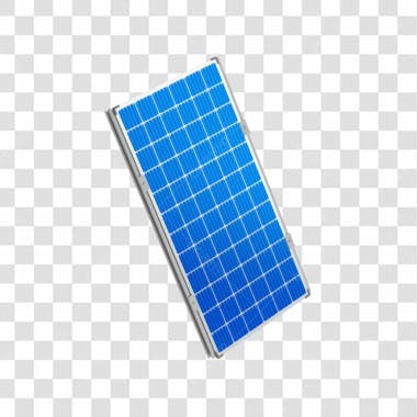 Asset 3d energia solar placa solar azul fotovotaica isolada com fundo transparente copiar