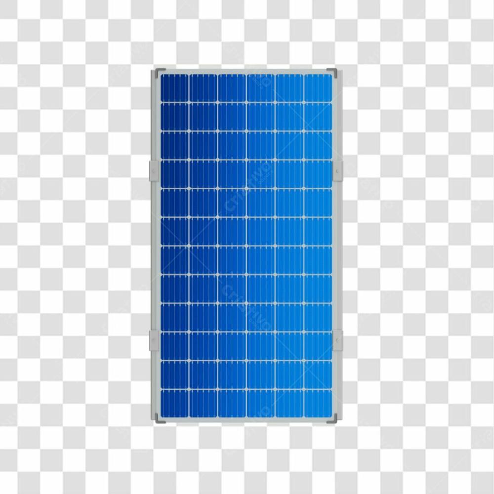 Asset 3D Energia Solar Placa Solar Azul Fotovotaica Isolada Com Fundo Transparente Copiar
