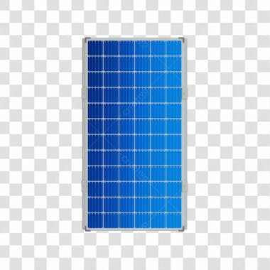 Asset 3d energia solar placa solar azul fotovotaica isolada com fundo transparente copiar