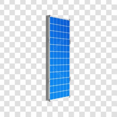 Asset 3d energia solar placa solar azul fotovotaica isolada com fundo transparente copiar