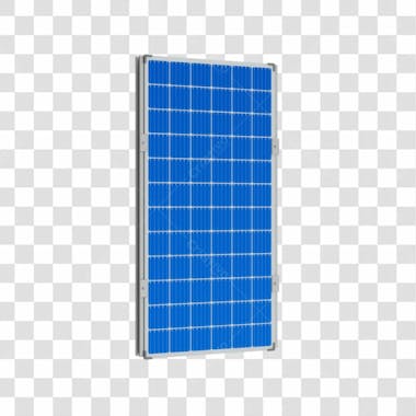 Asset 3d energia solar placa solar azul fotovotaica isolada com fundo transparente copiar