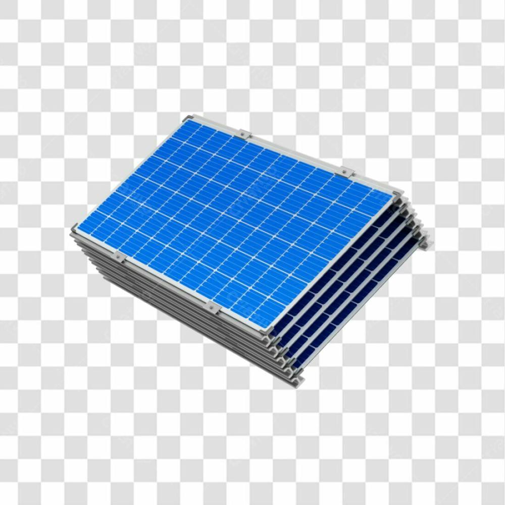 Asset 3D Energia Solar Placa Solar Azul Fotovotaica Isolada Com Fundo Transparente Copiar