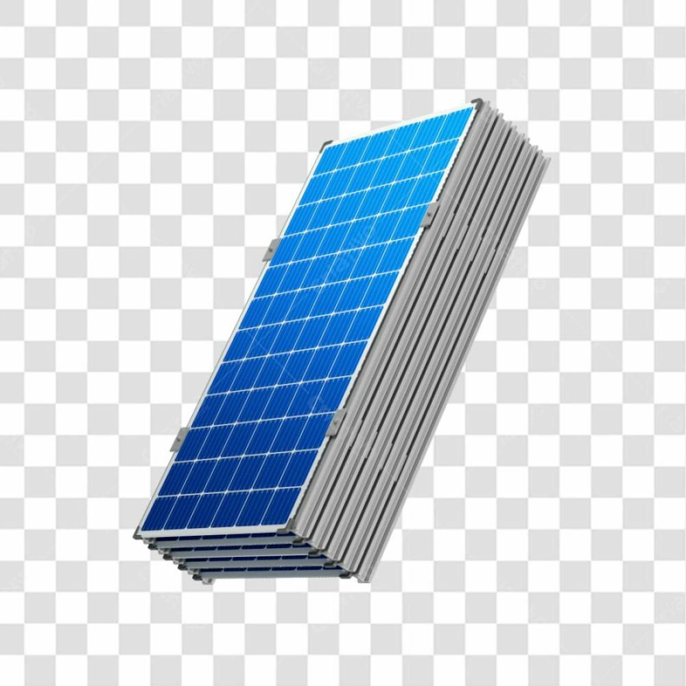 Asset 3D Energia Solar Placa Solar Azul Fotovotaica Isolada Com Fundo Transparente Copiar